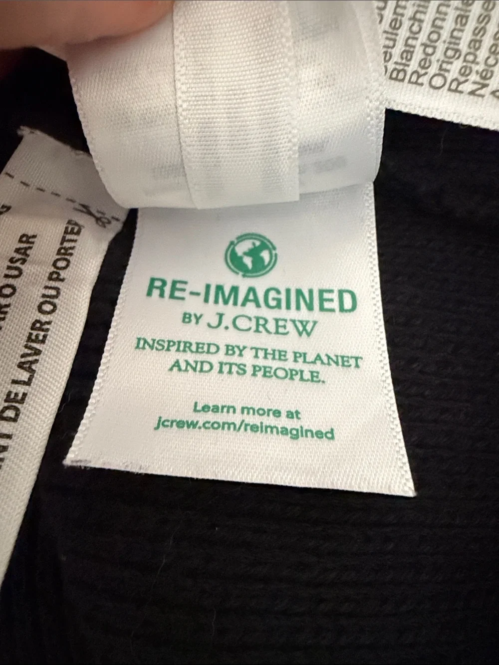 J. Crew Emilie Sweater Lady Jacket in Black Cotton Knit Size M